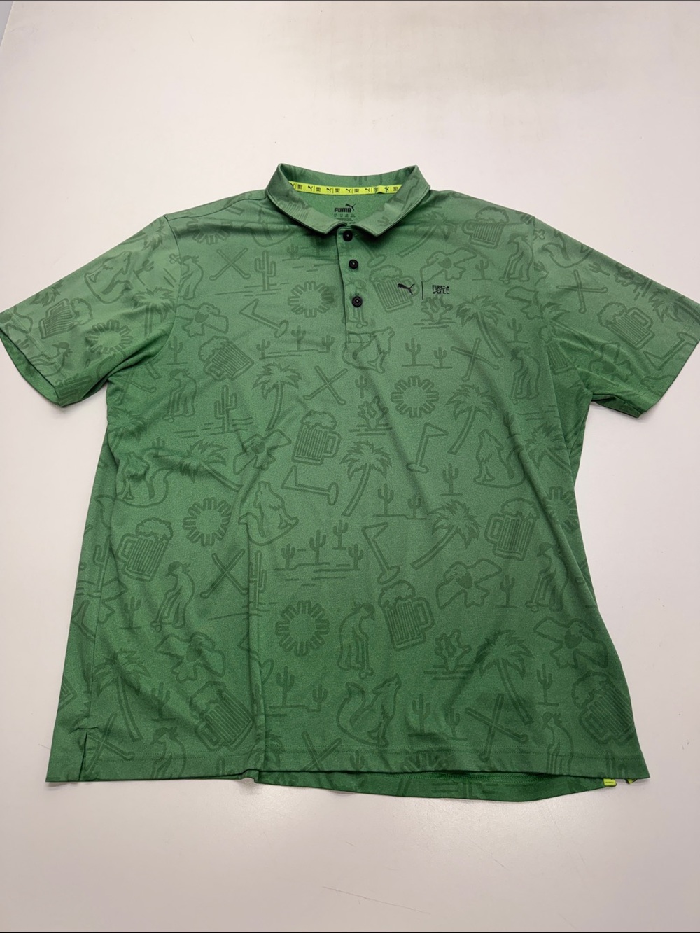 PUMA GOLF FIRST MILE Men’s XL Green Polo Shirt
